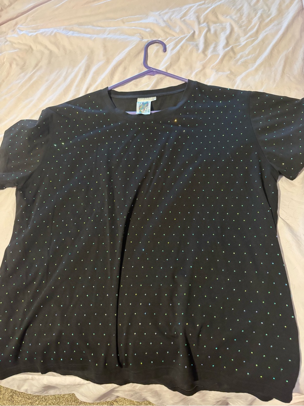 QOS size large sparkle shirt